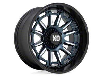 XD Phoenix Metallic Blue Milled with Black Lip 6-Lug Wheel; 20x9; 0mm Offset (21-24 Bronco, Excluding Raptor)