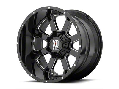 XD Buck 25 Gloss Black Milled 6-Lug Wheel; 20x10; -24mm Offset (22-24 Bronco Raptor)