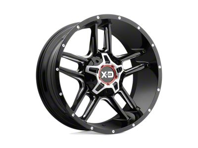 XD Clamp Gloss Black Milled 6-Lug Wheel; 20x9; 0mm Offset (22-24 Bronco Raptor)