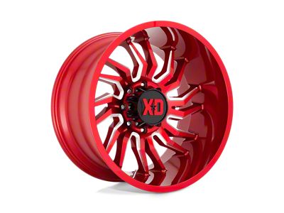 XD Tension Candy Red Milled 6-Lug Wheel; 20x10; -18mm Offset (22-24 Bronco Raptor)