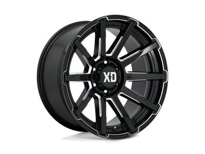 XD Outbreak Gloss Black Milled 6-Lug Wheel; 16x8; 10mm Offset (22-24 Frontier)