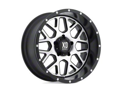 XD Grenade Satin Black Machined Face Wheel; 18x8; 38mm Offset (84-01 Jeep Cherokee XJ)