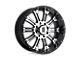 XD Hoss Gloss Black Machined Wheel; 16x8; 0mm Offset (84-01 Jeep Cherokee XJ)