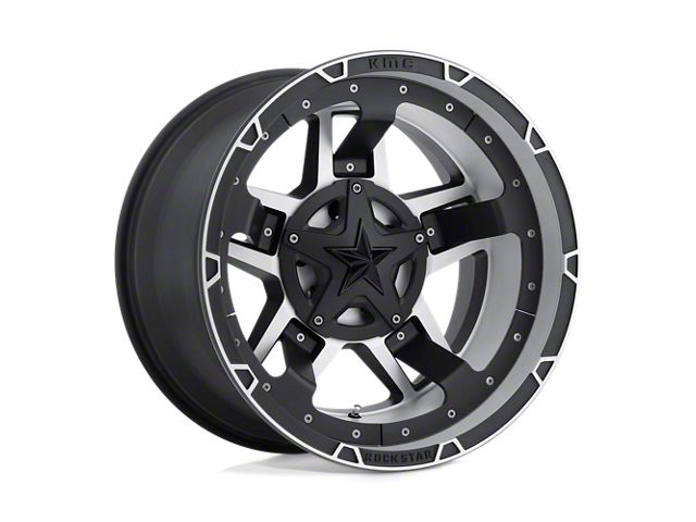 XD Rockstar III Matte Black Machined Wheel; 17x8 (14-23 Jeep Cherokee KL)