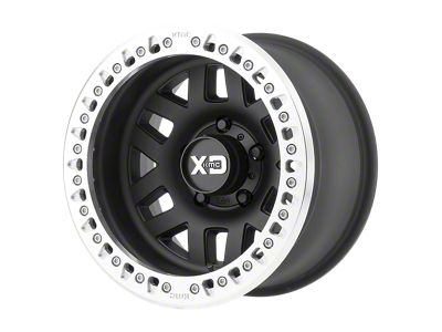 XD Machete Crawl Beadlock Satin Black with Machined Bead Ring Wheel; 17x9; -38mm Offset (84-01 Jeep Cherokee XJ)