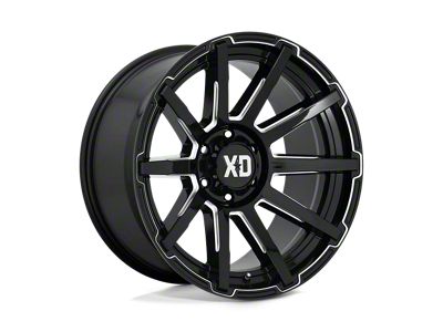 XD Outbreak Gloss Black Milled Wheel; 16x8 (84-01 Jeep Cherokee XJ)