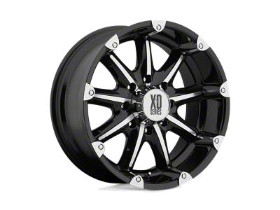 XD Badlands Gloss Black Machined Wheel; 20x9; -12mm Offset (20-24 Jeep Gladiator JT)