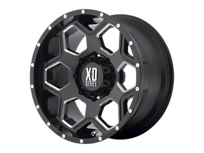 XD Batallion Gloss Black Milled Wheel; 20x10; -24mm Offset (20-24 Jeep Gladiator JT)