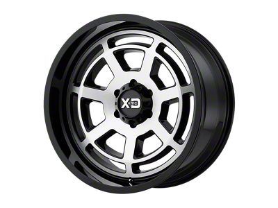 XD Bones Gloss Black Machined Face Wheel; 20x10 (20-24 Jeep Gladiator JT)