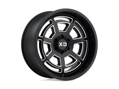 XD Bones Satin Black Milled Wheel; 22x10; -18mm Offset (20-24 Jeep Gladiator JT)