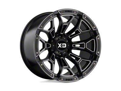 XD Boneyard Gloss Black Milled Wheel; 20x9; 0mm Offset (20-24 Jeep Gladiator JT)