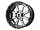 XD Buck 25 Chrome Center with Gloss Black Milled Lip Wheel; 22x10 (20-24 Jeep Gladiator JT)