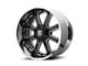 XD Buck 25 Gloss Black Milled Center with Chrome Lip Wheel; 20x12; -44mm Offset (20-24 Jeep Gladiator JT)