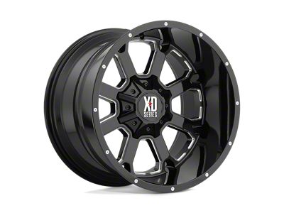 XD Buck 25 Gloss Black Milled Wheel; 20x14; -76mm Offset (20-24 Jeep Gladiator JT)