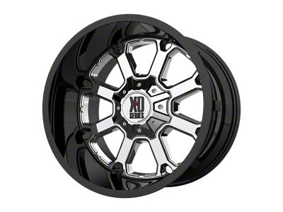 XD Buck 25 PVD Chrome Center with Gloss Black Lip Wheel; 20x9; 18mm Offset (20-24 Jeep Gladiator JT)