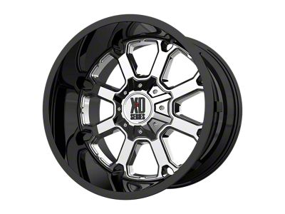 XD Buck 25 PVD Chrome Center with Gloss Black Lip Wheel; 20x10 (20-24 Jeep Gladiator JT)