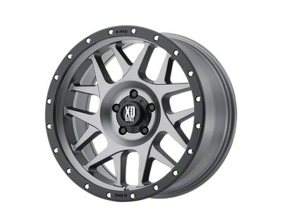 XD Bully Matte Gray with Black Ring Wheel; 20x9; 18mm Offset (20-24 Jeep Gladiator JT)