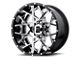 XD Chopstix Chrome Center with Gloss Black Milled Lip Wheel; 20x10 (20-24 Jeep Gladiator JT)