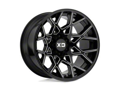 XD Chopstix Gloss Black Milled Wheel; 20x12 (20-24 Jeep Gladiator JT)