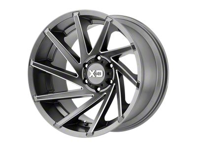 XD Cyclone Satin Gray Milled Wheel; 22x10; -18mm Offset (20-24 Jeep Gladiator JT)