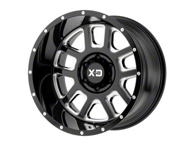 XD Delta Gloss Black Milled Wheel; 20x9; 0mm Offset (20-24 Jeep Gladiator JT)