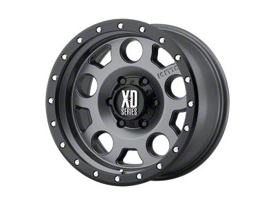 XD Enduro Pro Matte Gray with Black Reinforcing Ring Wheel; 20x9 (20-24 Jeep Gladiator JT)