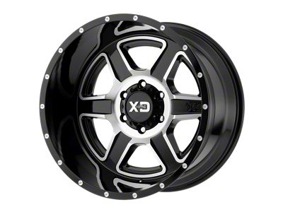 XD Fusion Gloss Black Machined Wheel; 18x9; 0mm Offset (20-24 Jeep Gladiator JT)