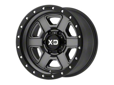 XD Fusion Off-Road Satin Gray with Satin Black Lip Wheel; 18x9; 0mm Offset (20-24 Jeep Gladiator JT)