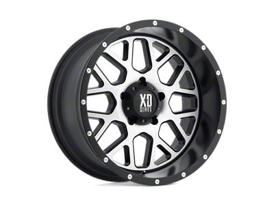 XD Grenade Satin Black Machined Face Wheel; 17x8.5; 0mm Offset (20-24 Jeep Gladiator JT)