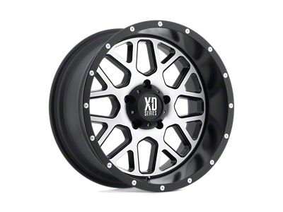 XD Grenade Satin Black Machined Face Wheel; 20x9; 0mm Offset (20-24 Jeep Gladiator JT)