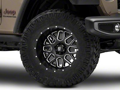 XD Grenade Satin Black Milled Wheel; 18x9; -12mm Offset (20-24 Jeep Gladiator JT)