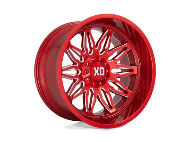 XD Gunner Candy Red Milled Wheel; 22x12 (20-24 Jeep Gladiator JT)