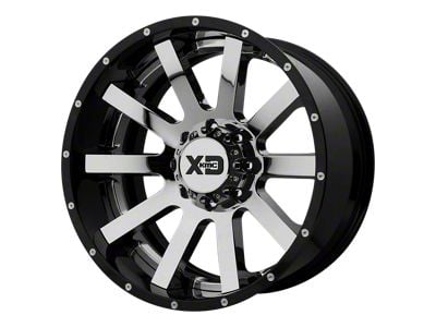 XD Heist Chrome Center with Gloss Black Milled Lip Wheel; 20x10 (20-24 Jeep Gladiator JT)