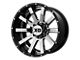XD Heist Chrome Center with Gloss Black Milled Lip Wheel; 22x12 (20-24 Jeep Gladiator JT)