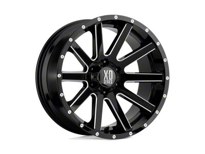 XD Heist Gloss Black Milled Wheel; 20x10 (20-24 Jeep Gladiator JT)