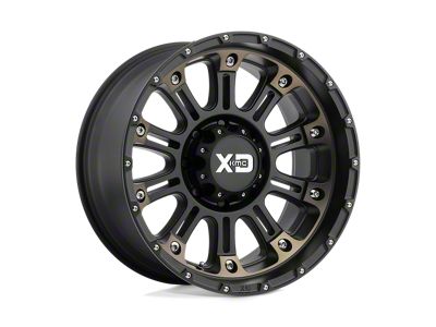 XD Hoss II Satin Black Machined Dark Tint Wheel; 18x9; 0mm Offset (20-24 Jeep Gladiator JT)