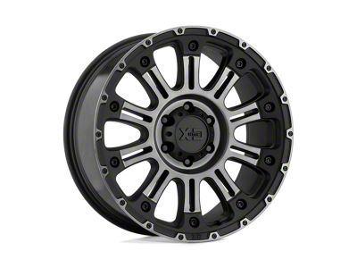 XD Hoss II Satin Black Machined with Gray Tint Wheel; 17x9; -12mm Offset (20-24 Jeep Gladiator JT)