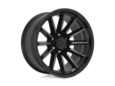 XD Luxe Gloss Black Machined with Gray Tint Wheel; 17x9; 0mm Offset (20-24 Jeep Gladiator JT)