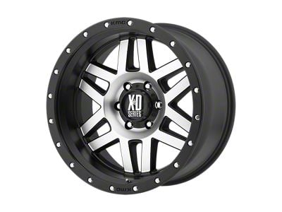 XD Machete Machined Face with Black Ring Wheel; 17x8.5; 0mm Offset (20-24 Jeep Gladiator JT)