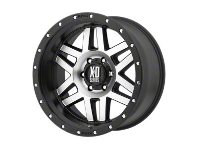 XD Machete Machined Face with Black Ring Wheel; 20x10; -24mm Offset (20-24 Jeep Gladiator JT)