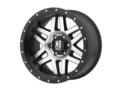 XD Machete Machined Face with Black Ring Wheel; 17x9; -12mm Offset (20-24 Jeep Gladiator JT)