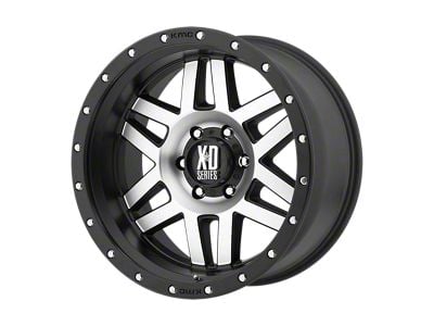 XD Machete Machined Face with Black Ring Wheel; 18x9 (20-24 Jeep Gladiator JT)