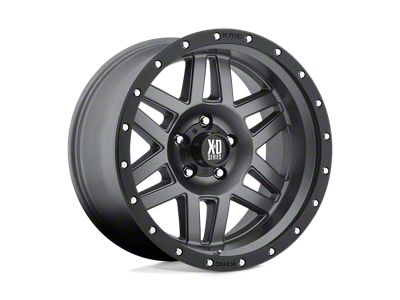 XD Machete Matte Gray with Black Ring Wheel; 20x10; -24mm Offset (20-24 Jeep Gladiator JT)