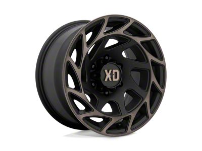 XD Onslaught Satin Black with Bronze Tint Wheel; 20x10 (20-24 Jeep Gladiator JT)