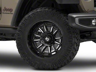 XD Phoenix Gloss Black Milled Wheel; 20x10; -18mm Offset (20-25 Jeep Gladiator JT)