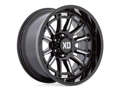 XD Phoenix Gloss Black Milled Wheel; 20x9 (20-24 Jeep Gladiator JT)