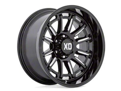 XD Phoenix Gloss Black Milled Wheel; 20x9; 18mm Offset (20-24 Jeep Gladiator JT)