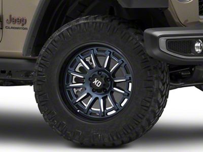 XD Phoenix Metallic Blue Milled with Black Lip Wheel; 20x9 (20-24 Jeep Gladiator JT)