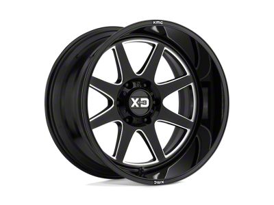 XD Pike Gloss Black Milled Wheel; 20x9; 0mm Offset (20-24 Jeep Gladiator JT)