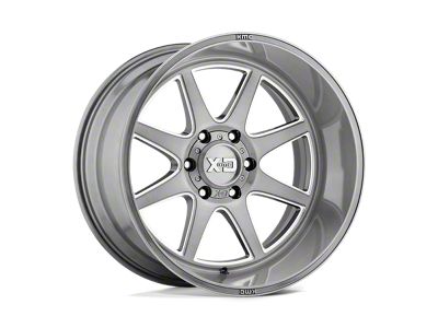 XD Pike Titanium Brushed Milled Wheel; 20x12; -44mm Offset (20-24 Jeep Gladiator JT)